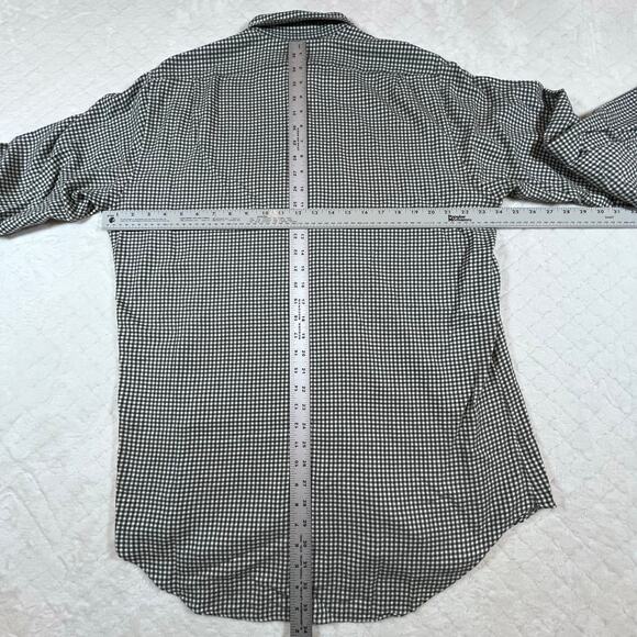 Sid Mashburn mens green gingham checkered long-sleeve button up shirt size L - Picture 5 of 7